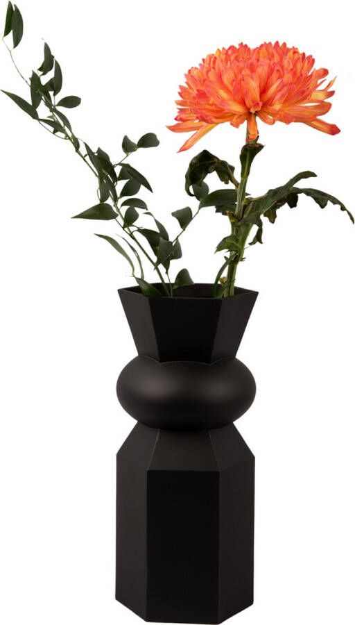 Present Time Vase Geo King polyresin black