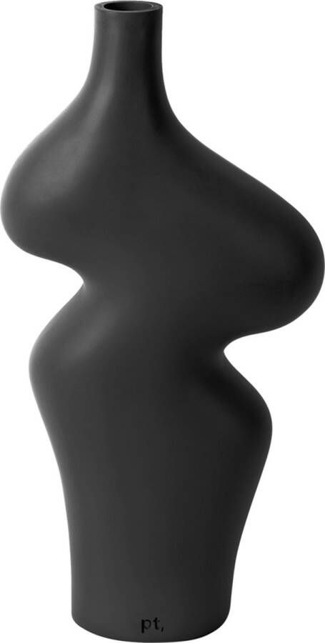 Present Time Vase Organic Curves large polyresin black