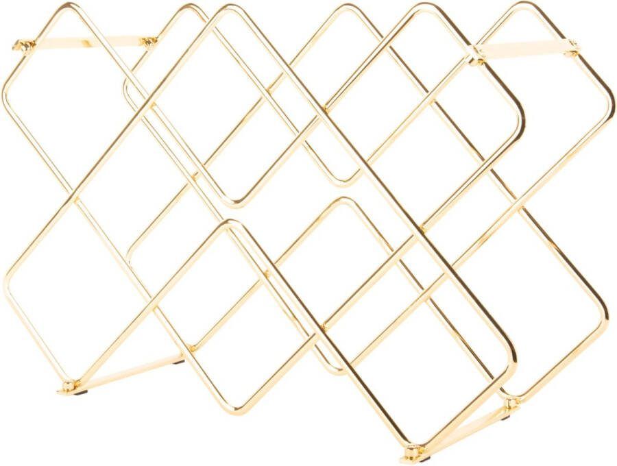 Present Time Wijnrek Diamonds Goud 40 5x15 5x27 5cm Luxe