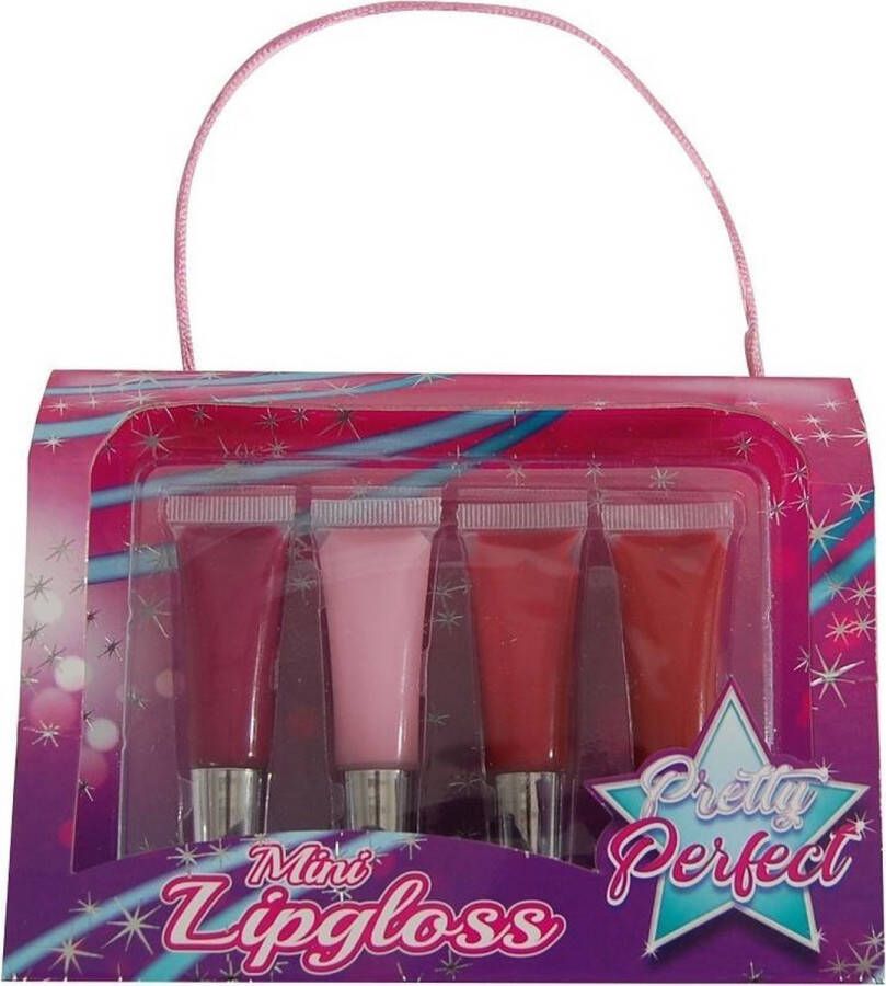 Pretty perfect Mini Lipgloss-set Roze rood 4-delig