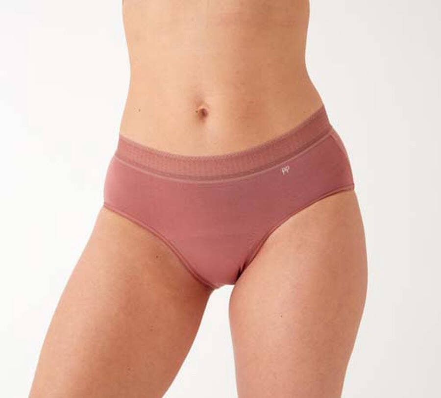 Pretty Polly menstruatie ondergoed menstruatiebroekje vervangt tampons & Maandverband compleet en beschermend ook bij licht urineverlies. Woodrose- Xsmall