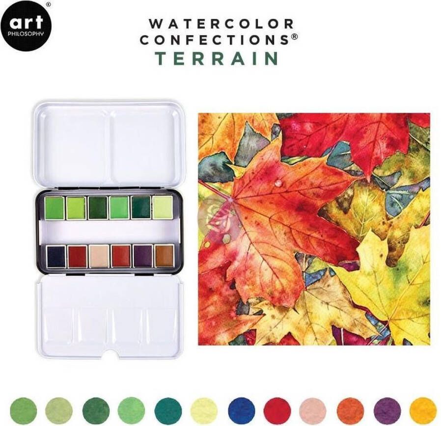 Prima Marketing Watercolor Confections Aquarelverf Terrain set van 12 kleuren