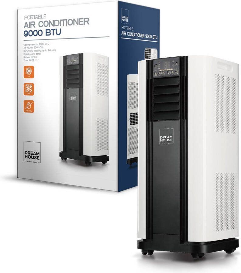 Primaviera Deluxe Mobiele Airconditioner 9000 BTU Wit Zwart