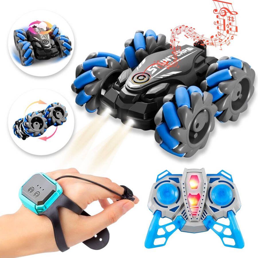 Prime Toys Bestuurbare Auto voor Binnen & Buiten Stunt Drift 360° Draaien met Race Geluid met Verlichting Controller & Hand Bestuurbaar RC Auto RC Drift Auto Bestuurbare auto voor Jongens & Meisjes vanaf 4 jaar