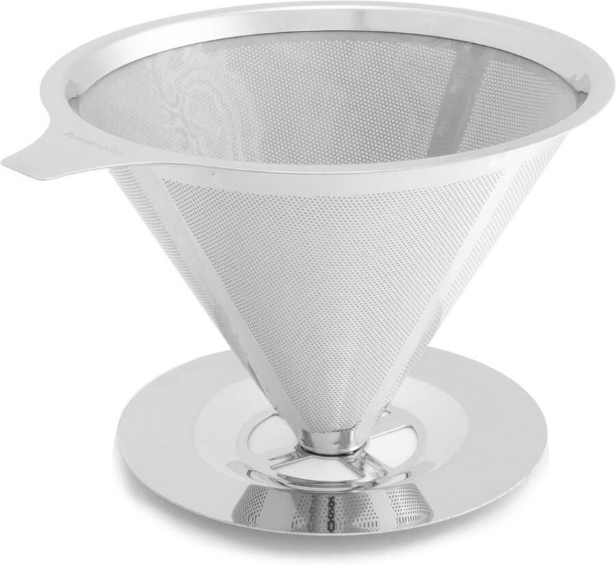 PrimeAmbition RVS Koffiefilter Herbruikbaar Koffiefilterhouder Pour Over Koffie