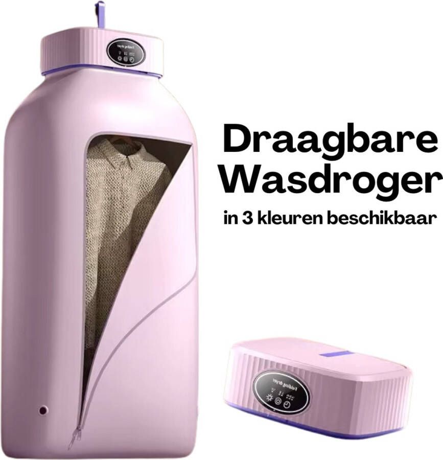 PrimedealsNL Mini Wasdroger Draagbare Wasdroger UV-technologie Elektrische Mini Wasdroger Opvouwbaar Camping Droger Studenten Droger Goedkope Droger Max 2.5 Kilo Beige Mini Wasdroger
