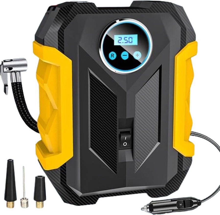 Primero Compressor bandenpomp pomp bandenspanningsmeter bandenspanningsmeters Draagbaar Auto Motor Fiets