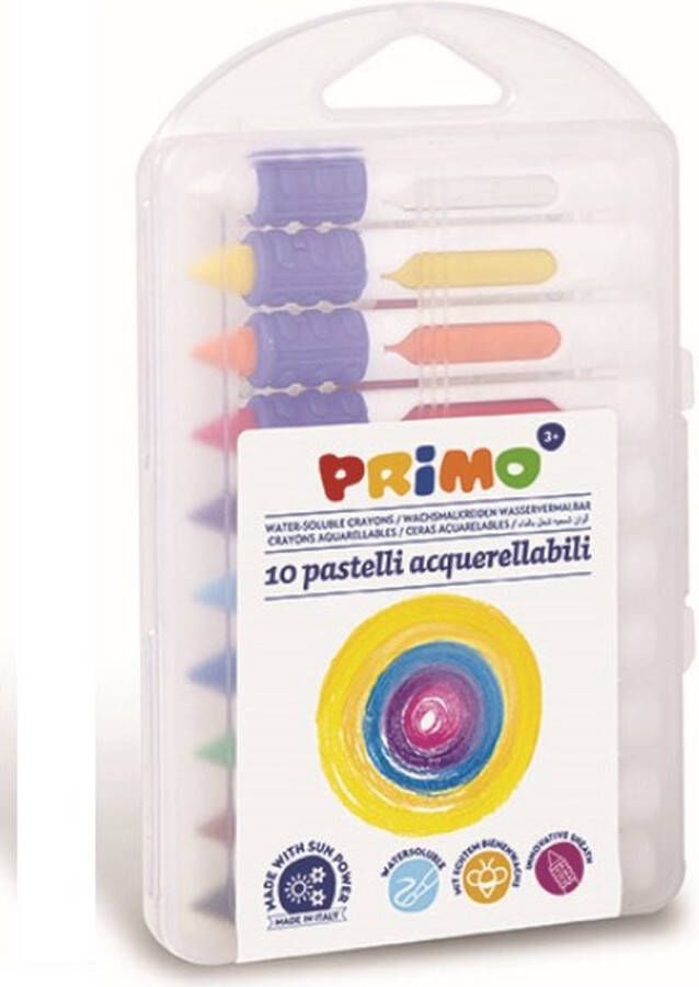 PRIMO 10 Waskrijtjes met grip ø9x80mm wateroplosbaar in box