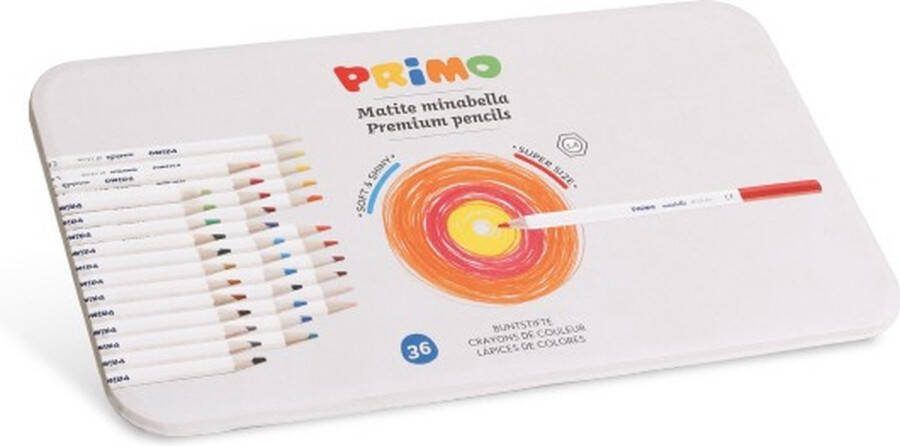 PRIMO 36 Minabella Kleurpotloden ø3.8 in blik