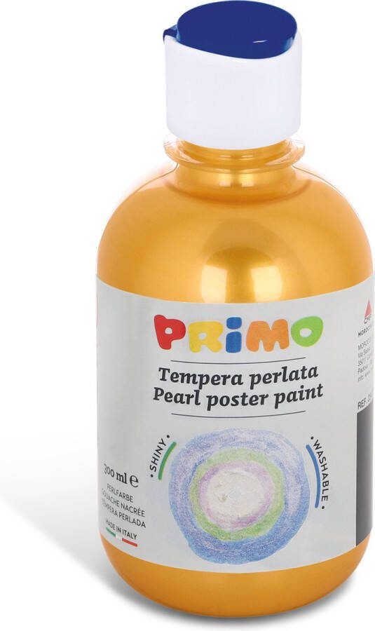 PRIMO kant-en-klare FLUO plakkaatverf flacon 300 ml met stroomregelingsdop geel