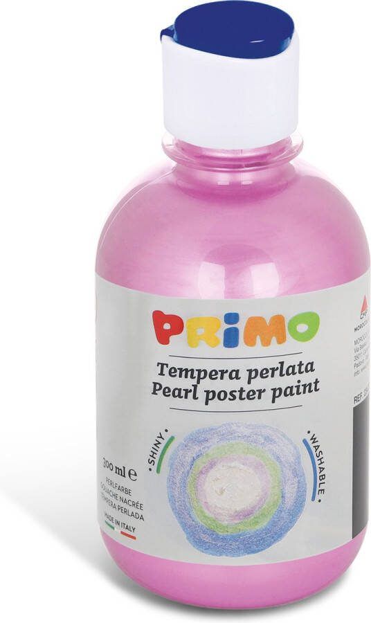 PRIMO kant-en-klare PEARLESCENT plakkaatverf flacon 300 ml met doorstroomdop roze