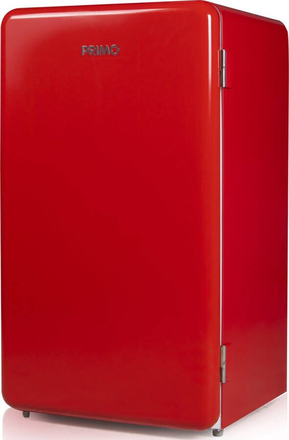 PRIMO PR109RKR Koelkast tafelmodel – 93 liter inhoud – Rood – Koelkast tafelmodel vrijstaand – Retro koelkast