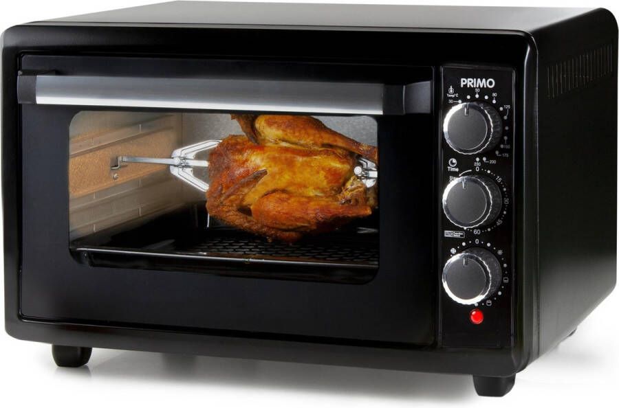 PRIMO PR252OV Vrijstaande Oven met Draaispit Mini Oven 38L Zwart