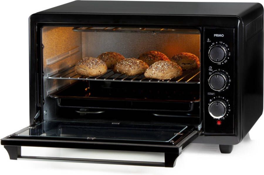 Primo PR253OV Vrijstaande Oven Grillfunctie Kleine Oven 42L Zwart