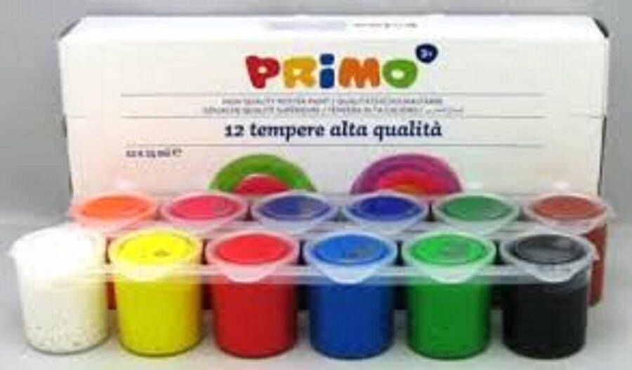 PRIMO Schoolverf 12 kleuren x 25 ml
