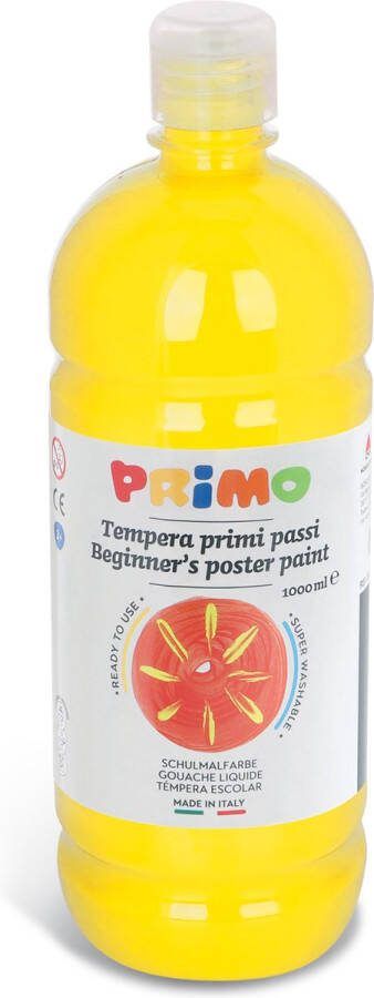 PRIMO Tempera Plakkaatverf 1000 Ml Kunststof Geel