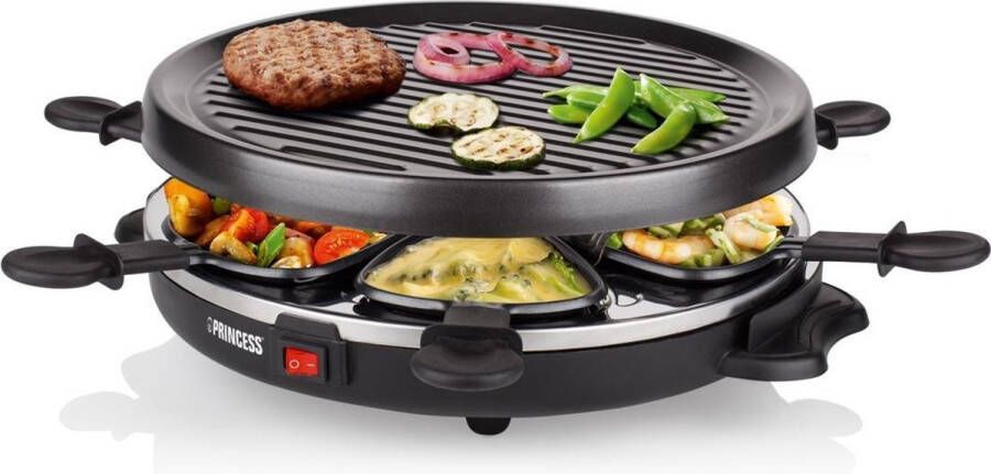 Princess Gourmetstel 162725 Raclette Grill Party – 6 personen – Anti aanbaklaag Rond model - Foto 2