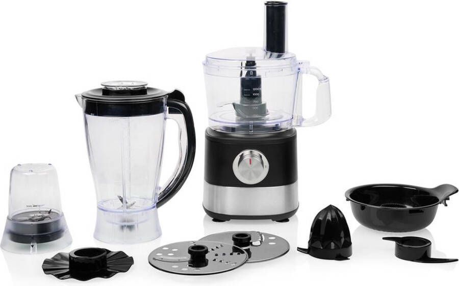 Princess 221054 Multifunctionele Foodprocessor 8 in 1 Keukenmachine Blender Krachtige motor 1000W 2 liter