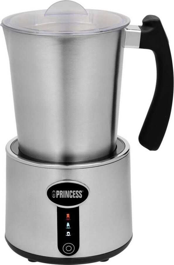 Princess Elektrische Melkopschuimer 243005 Geniet van Barista-waardige Koffie met Perfect Opgeschuimde Melk 250 ml Capaciteit Drie Schuimstanden Roestvrij Staal Automatische Uitschakeling Geschikt voor alle melksoorten Vaatwasserbestendig