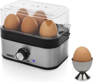 Princess Eierkoker elektrisch 262041 Eierkoker – Geschikt voor 1 tot 6 eieren – Eierkoker met timer inclusief gratis maatbeker