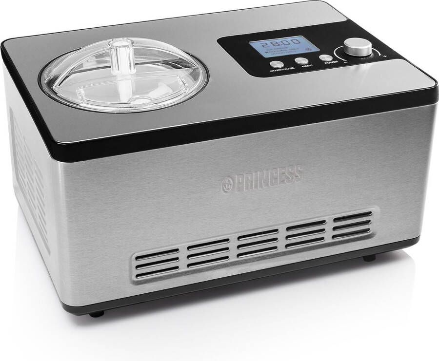 Princess 282604 DeLuxe IJsmachine met compressor Zelf vriezend 2 liter