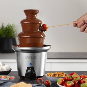 Princess 292998 Chocoladefontein XL – Chocolade fondue 3 Lagen – Warmhoudfunctie Valentijn 90W