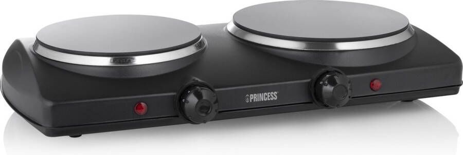 Princess 303021 Dubbele keramische kookplaat 16 en 19 cm diameter Met twee instelbare thermostaten