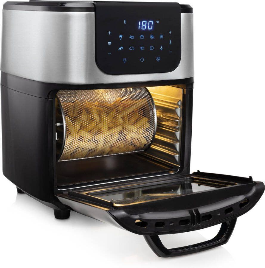 Princess Airfryer Oven DeLuxe 182075 Heteluchtfriteuse Extra groot 11 liter 10 automatische programma's RVS Zwart