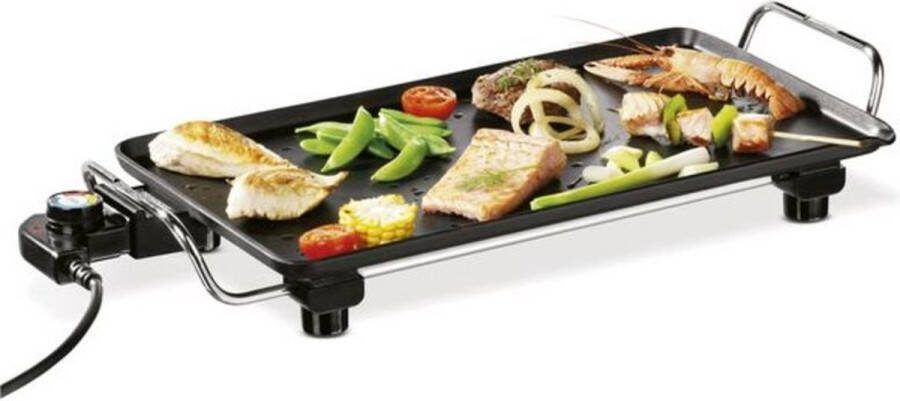 Princess Bakplaat 102300 Table Chef Pro Grillplaat Gourmet 46x26 cm 2000W Regelbare thermostaat Voor 6 personen Teppanyaki