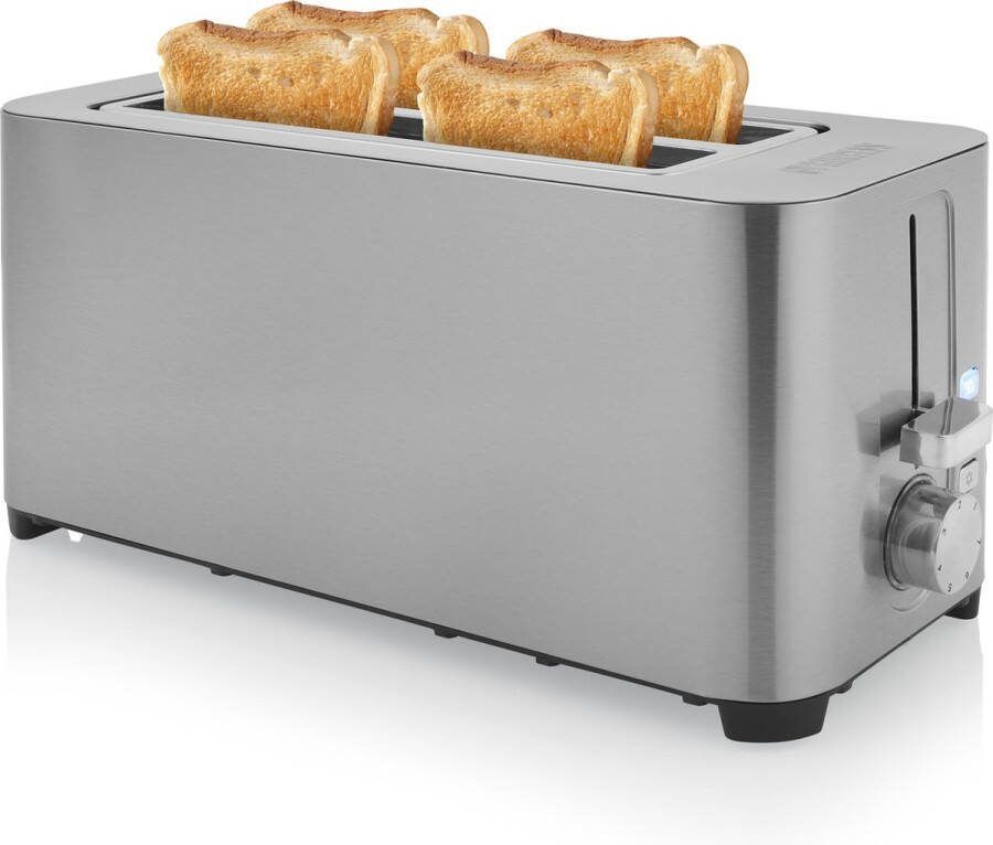 Princess Broodrooster 142402 Compact Ontdooi- en verwarmfunctie Inclusief opzetrekje 1400W- Zilver