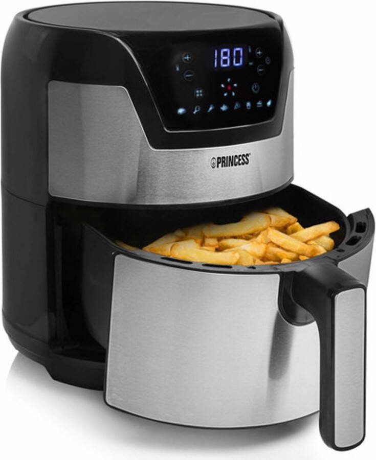 Princess Digitale Airfryer XXL 182026 Heteluchtfriteuse 4.5 liter 8 voorgeprogrammeerde programma's 1500 W RVS