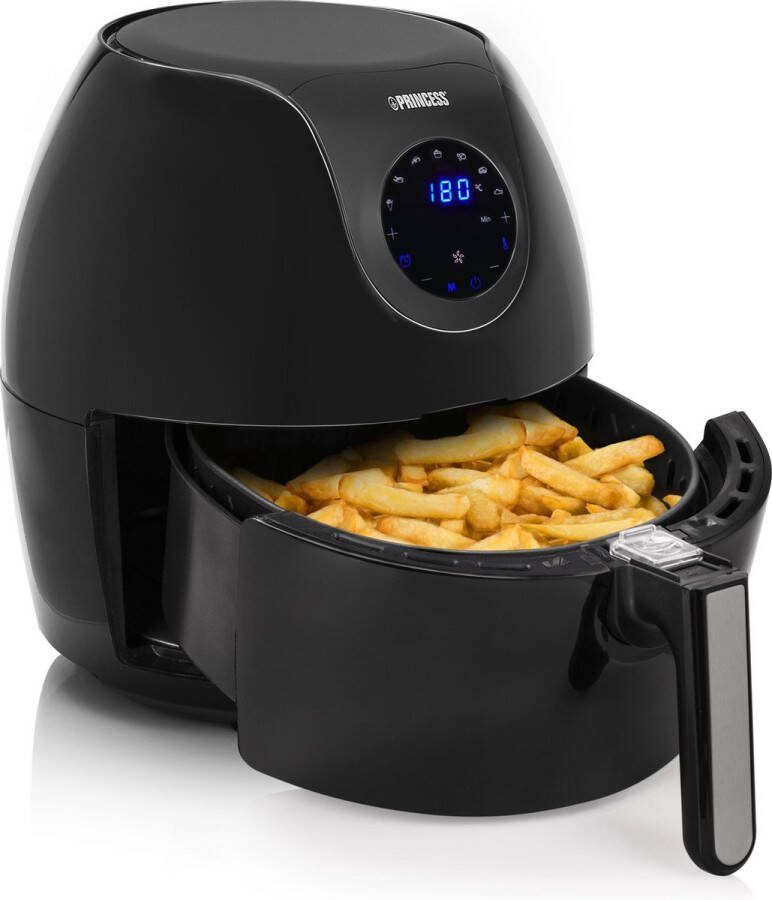 Princess Digitale Family Airfryer XXL 182050 Heteluchtfriteuse Groot 5 2 liter Inclusief gratis bakvorm 7 voorgeprogrammeerde programma's 1700 W Zwart