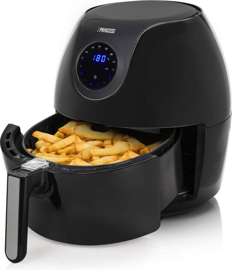 Princess Digitale Family Airfryer XXL 182051 Heteluchtfriteuse Groot 5 2 liter Inclusief grillrooster & bakvorm 7 voorgeprogrammeerde programma's Zwart