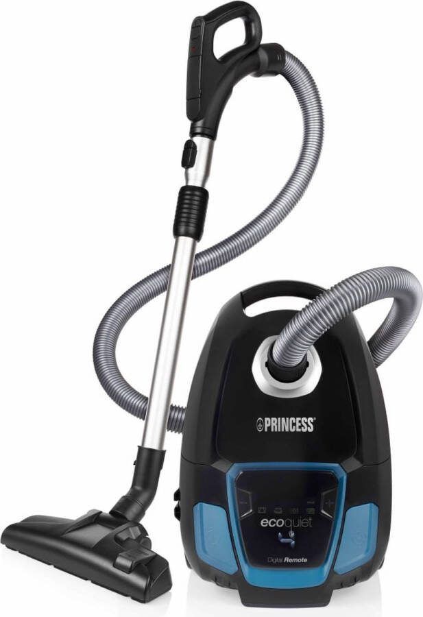 Princess EcoQuiet Stofzuiger 335010 – Extreem stil Stofzuiger met zak – Energiezuinig 12 meter Actieradius AAA klasse