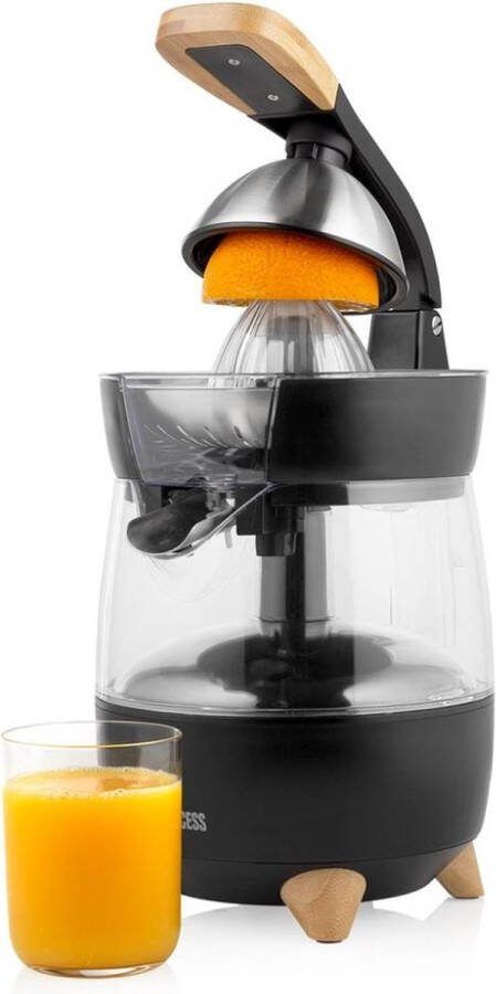 Princess Elektrische Citruspers Pure 201862 – Luxueus eigen design – 300 W – Zwart Bamboe