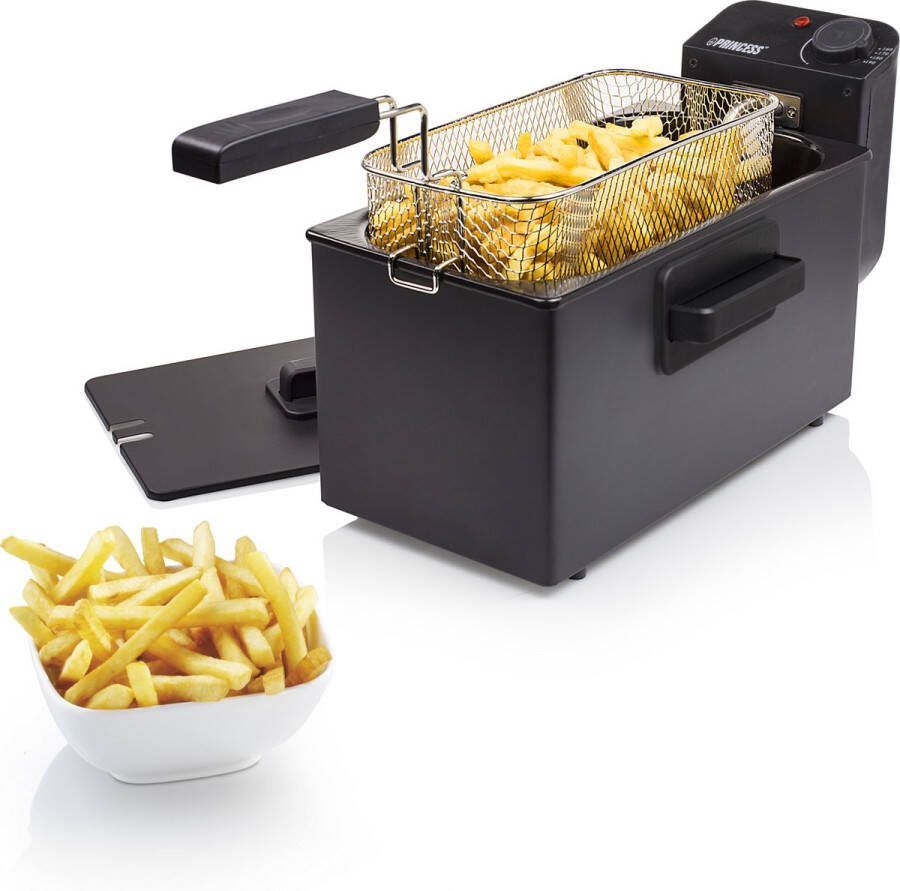 Princess Friteuse 182727 3 liter Koude zone Frituurpan 2000W Zwart