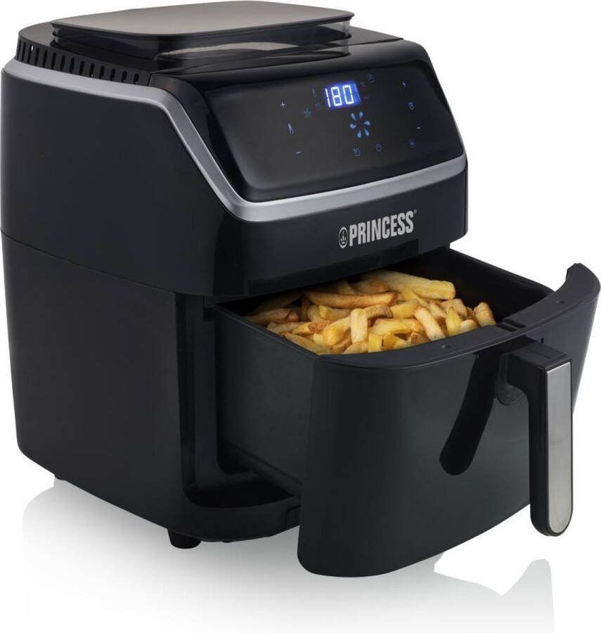 Princess Heteluchtfriteuse 182080 2-in-1 Stoomoven & Airfryer – 8 voorgeprogrammeerde programma's Groot 6.5 liter 1700W Zwart