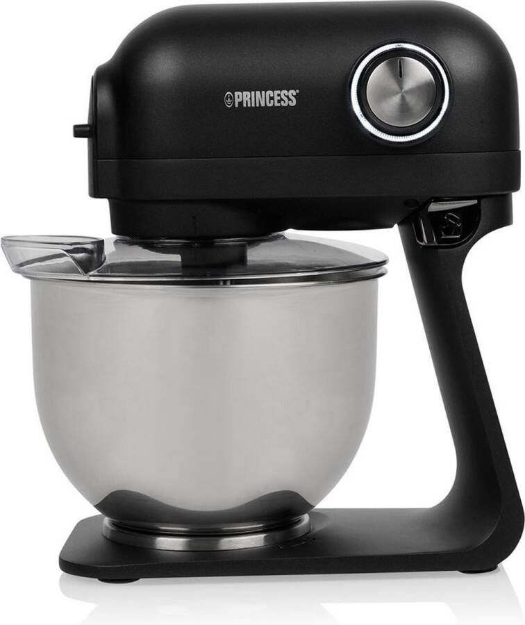 Princess 220137 Keukenmachine 5 Liter 1200W 5 Snelheden en Pulse RVS mengkom Aluminium behuizing