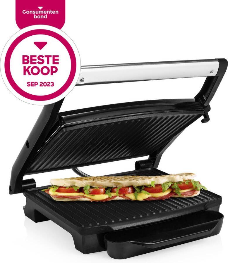 Princess Panini Grill 112415 – Contactgrill groot 30 x 24cm Tosti apparaat Grill apparaat Zwevend bovendeksel – Verticaal opbergbaar - Foto 3
