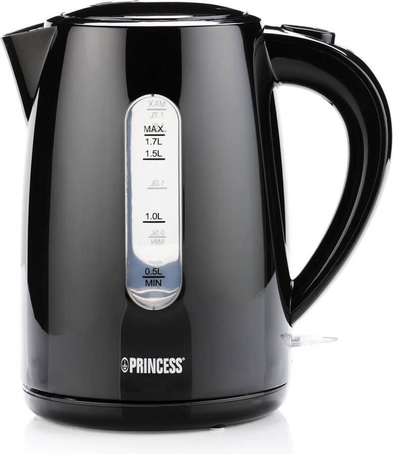 Princess 236017 Waterkoker Zwart 1.7 Liter 360 graden draaibaar 2200 Watt