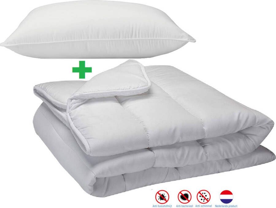 Princessdekbedden Royal Touch Luxe -Hotel Kwaliteit Princess kinderdekbed Enkel 1Persoons-XL-140x220 cm-Geschikt voor het hele jaar Anti Allergie -Antibacterieel- Anti-huisstofmijt+ Hoofdkussen 60x70cm