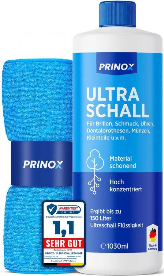 Prinox Ultrasoon Reiniger Concentraat 1030ml Extreem efficiënt ultrasoon vloeistof voor ultrasoon reiniger voor brillen sieraden tanden & kleine onderdelen ultrasoonbad ultrasoonreinigers