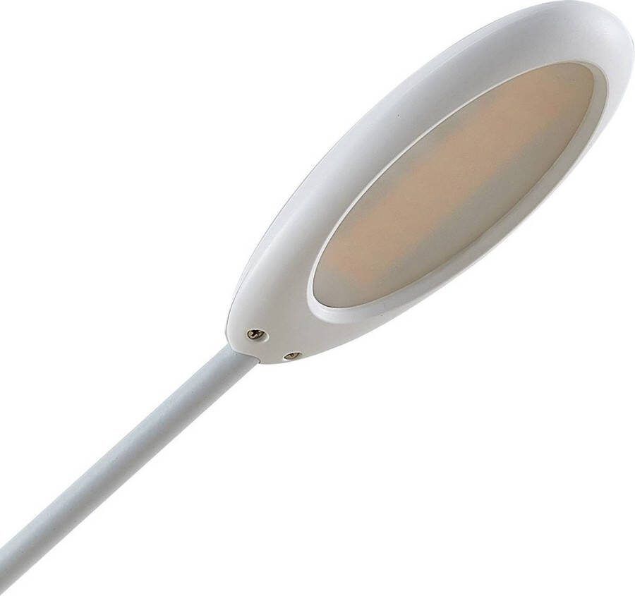 PRIOS LED bureaulamp- met touchdimmer CCT 1licht ABS polycarbonaat aluminium H: 42 cm wit Inclusief lichtbron