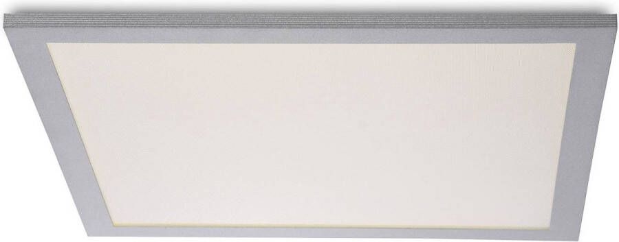 PRIOS LED paneel 1licht kunststof aluminium H: 5.2 cm wit zilver Inclusief lichtbron