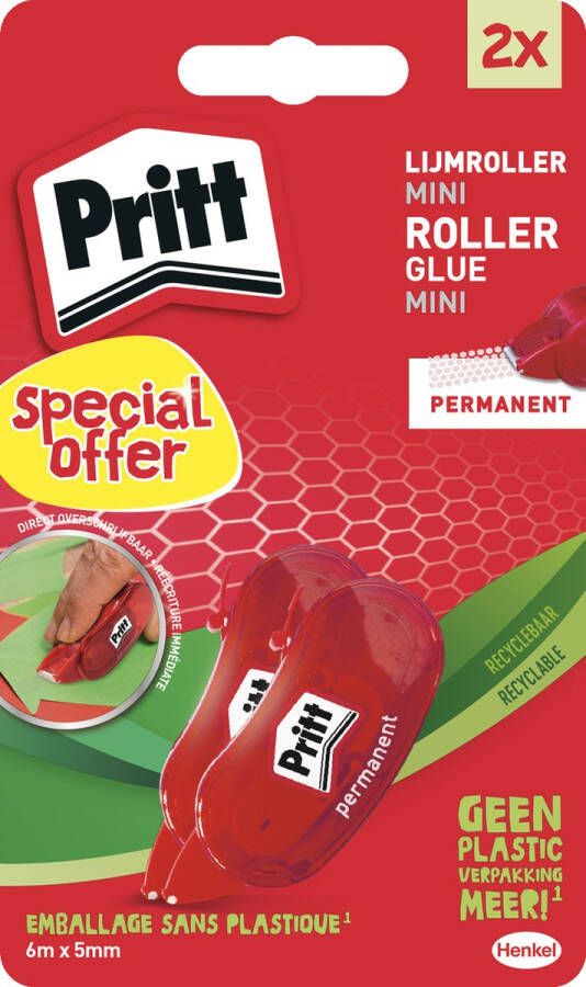 Pritt lijmroller Mini blister met 2 stuks 2de aan halve prijs