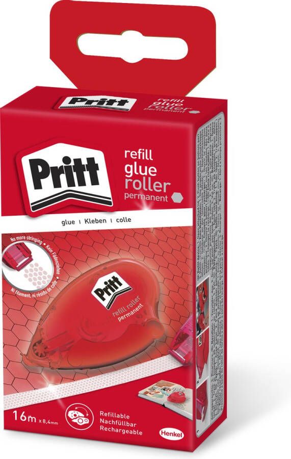 Pritt Refill Roller Permanent 16 m Hanging Box Voor Nauwkeurig en Gemakkelijk Corrigeren