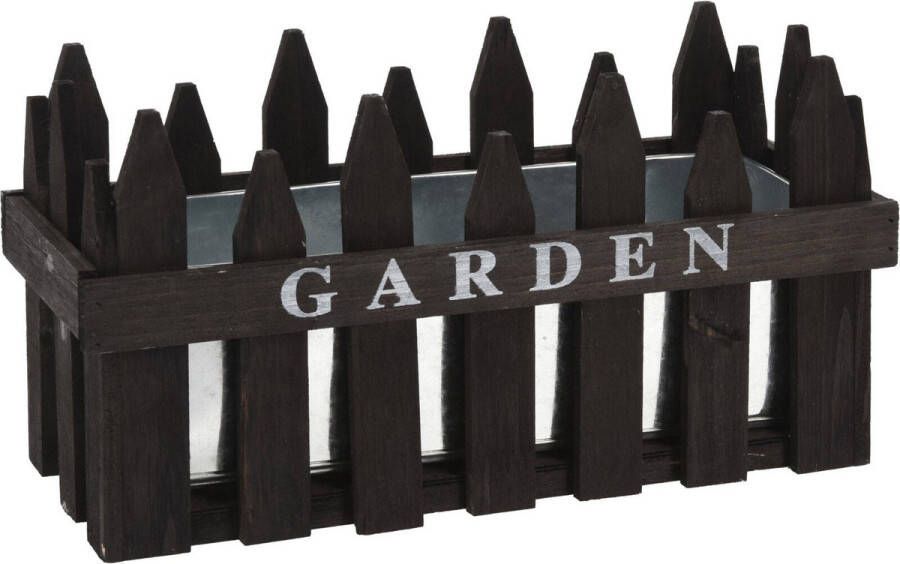 Pro Garden Bloembak in de vorm van een schutting 35 x 15 x 18 cm