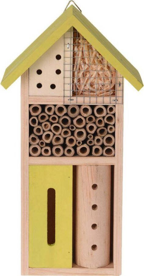 Pro Garden Insectenhotel 13 5 X 26 Cm Hout Geel naturel