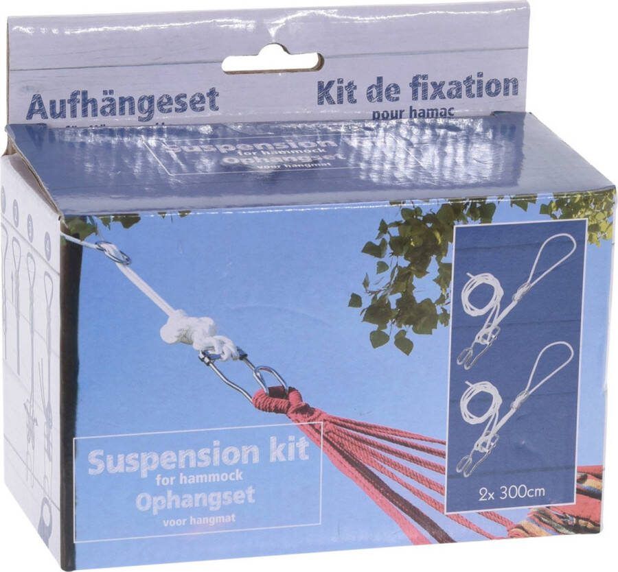 Pro Garden Ophangset Voor Hangmat 300 Cm Staal nylon 4-delig