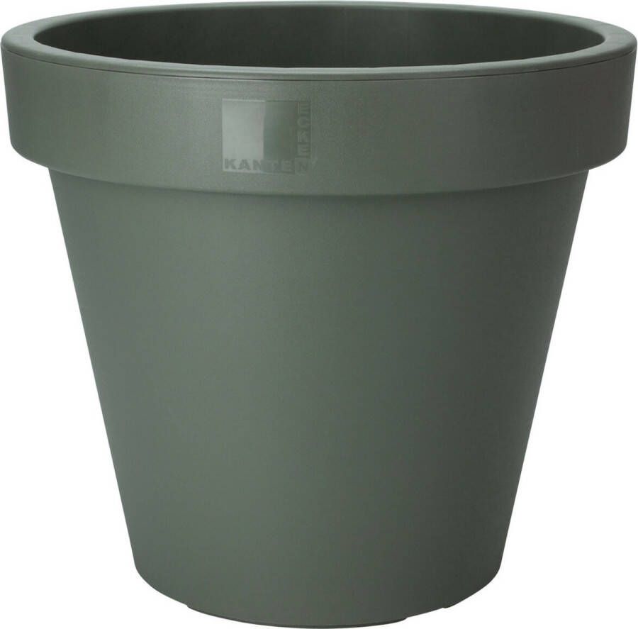 Pro Garden Plantenpot bloempot Botanic Tuin buiten kunststof donkergroen Dia 35 cm rond